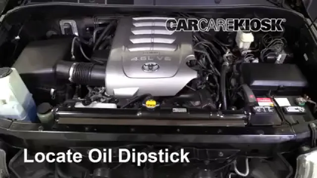 2010 Toyota Tundra SR5 4.6L V8 Extended Crew Cab Pickup Aceite Controlar nivel de aceite